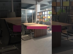 Mesa de conferencias de madera clásica para 10 personas