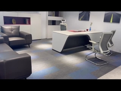 BESTON Luxury Blanco Mdf CEO Gerente Ejecutivo Ergonómico Escritorio con cajones