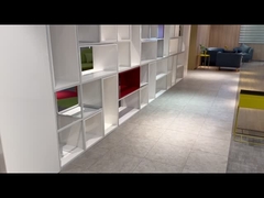 BESTON Fábrica Muebles de la biblioteca Calidad de la pantalla pintada de blanco Cubo librería