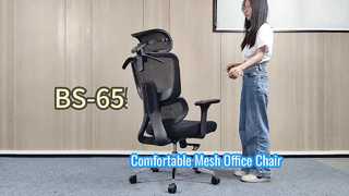 Silla de oficina ergonómica de malla de alta calidad para largas horas de trabajo.