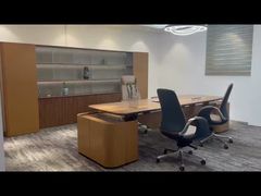 Escritorio ejecutivo moderno en forma de L para oficinas profesionales