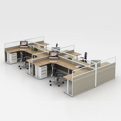 El puesto de trabajo de la oficina de 8 Seater entabla el puesto de trabajo modular del cubículo del grueso 25m m