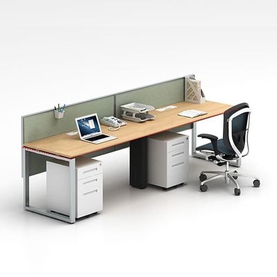 Tamaño de mesa de trabajo modular para 2 personas 2400 mm con división de tela
