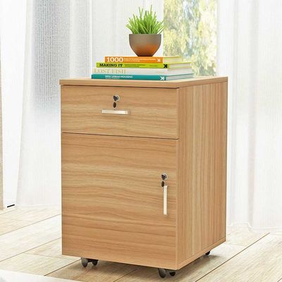 Madera del gabinete de archivo del pedestal del balanceo de 3 cajones bloqueable con la manija de la aleación de aluminio
