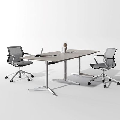 Juego de mesa para sala de conferencias para 4 personas, melamina W1800mm, resistente a las manchas
