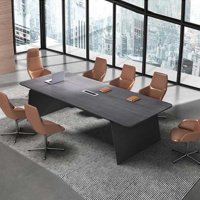 OEM gris oscuro de la tabla de la sala de reunión de la oficina de 8 Seater para los locales comerciales