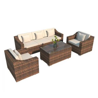 Juego de sofás de esquina para exteriores de 1,6 m Sofá seccional Muebles de jardín