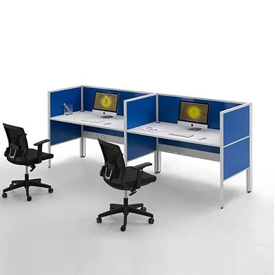 Los cubículos modernos del centro de atención telefónica del marco de aluminio modificaron el escritorio dual modificado para requisitos particulares del puesto de trabajo