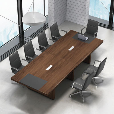 Clásica de la pintura de la superficie de la conferencia grande Mesa larga 12 personas Mesa de reuniones