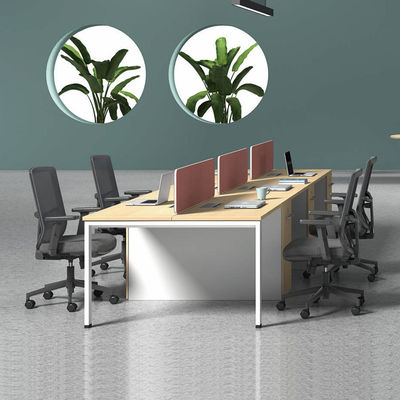 Estación de trabajo de mesa de oficina de madera Estaciones de trabajo de personal abierto modular para espacios de coworking