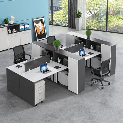Muebles de oficina en blanco y negro personal mesa escritorio escritorios estación de trabajo con cajón