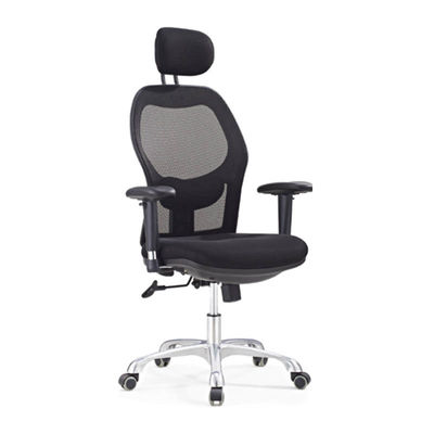 Silla de trabajo de malla negra ergonómica silla giratoria de oficina para sala de reuniones