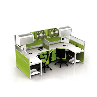 Verde Modular 2 4 6 Personas Escritorio Estaciones de trabajo Escritorio con gabinete superior