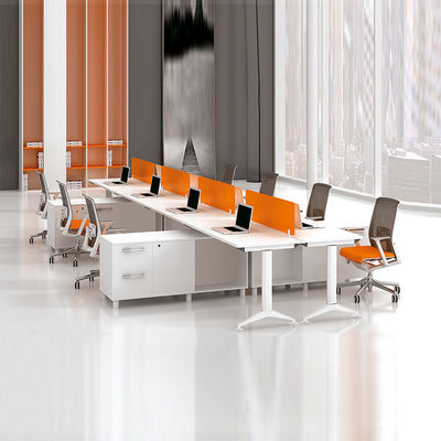 Muebles de oficina de color naranja Escritorio Modular Mesa de partición de oficina Mesa y silla de oficina