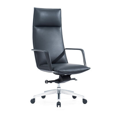 Silla de oficina moderna de cuero negro jefe de computadora giratoria silla de muebles de oficina de cuero