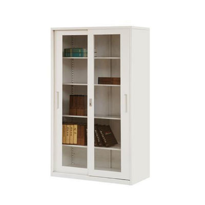 2 Puerta corredera de vidrio Armario de archivos de acero Armario de almacenamiento de metal