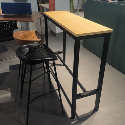 Estilo industrial cocina larga comedor de madera de metal restaurante mesa de bar