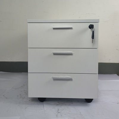 Cabinet de almacenamiento de la oficina móvil de madera móvil pedestal 3 cajón Cabinet de llenado lateral