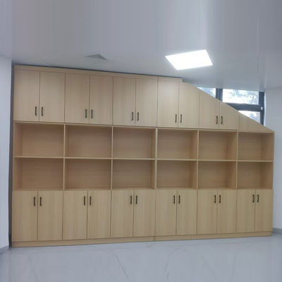 Biblioteca o oficina personalizada Armario de archivos de madera y área de almacenamiento