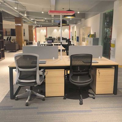 Fabricantes de muebles de oficina Estaciones de trabajo lineales de madera Mesa de oficina