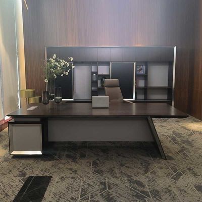 Muebles de negocios mesa y silla de lujo pintura de madera jefe escritorio