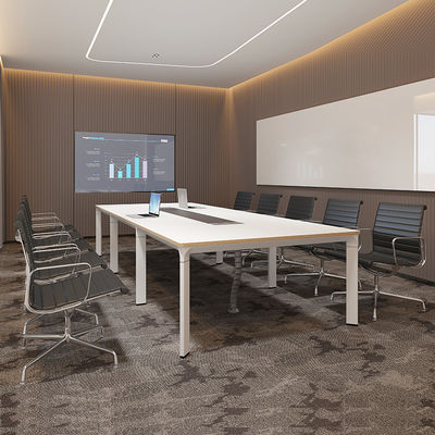 Muebles de sala de reuniones de madera para 8 personas Sala de conferencias Mesa y sillas