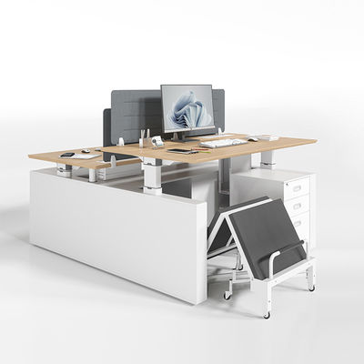Escritorio de pie ajustable moderno para 2 a 4 personas