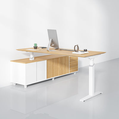 Escritorio ejecutivo eléctrico de altura ajustable de madera