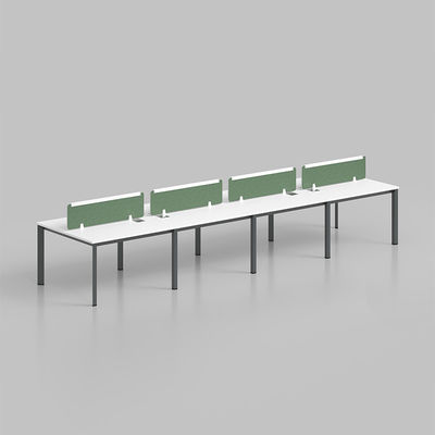 Muebles de oficina de madera modernos Personal de computadora Mesa de escritorio para 8 personas