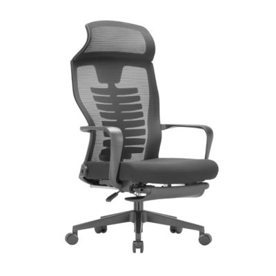 Silla de oficina de malla ejecutiva moderna con reposacabezas fijas y respaldo alto