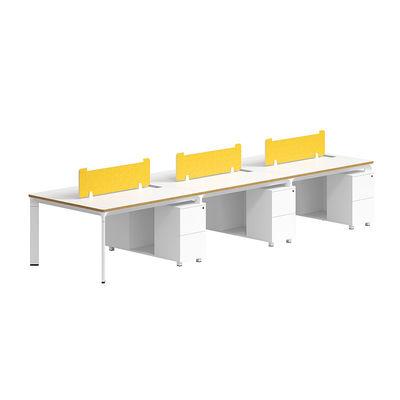 Mesa de oficina de madera modular con gabinete