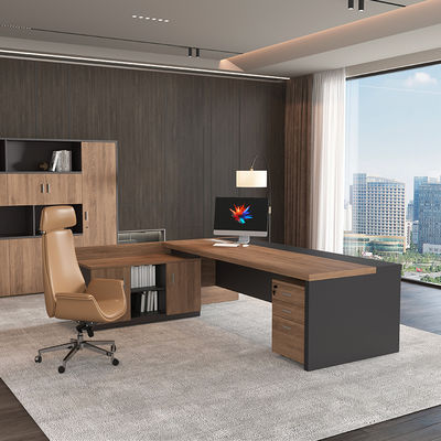 Muebles de oficina ejecutivos de lujo Escritorio del director ejecutivo Escritorio de computadora de madera