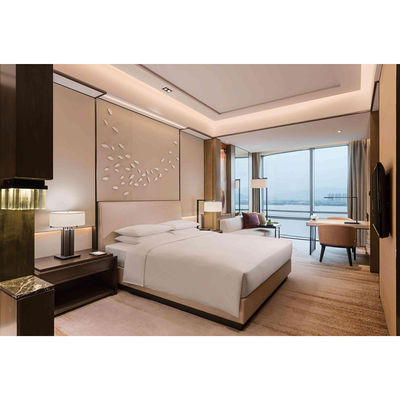 Muebles de lujo para apartamentos de hotel, cama de cuero tamaño king de 5 estrellas