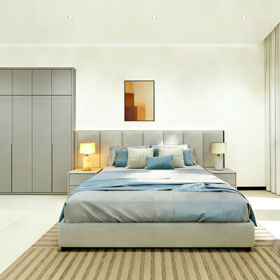 Conjunto de muebles de hotel de cuero de diseño moderno personalizado para habitaciones de 5 estrellas