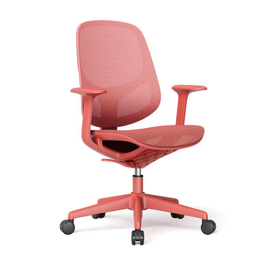Silla de oficina de malla transpirable con altura ajustable y base de cinco estrellas de PP para soporte ergonómico